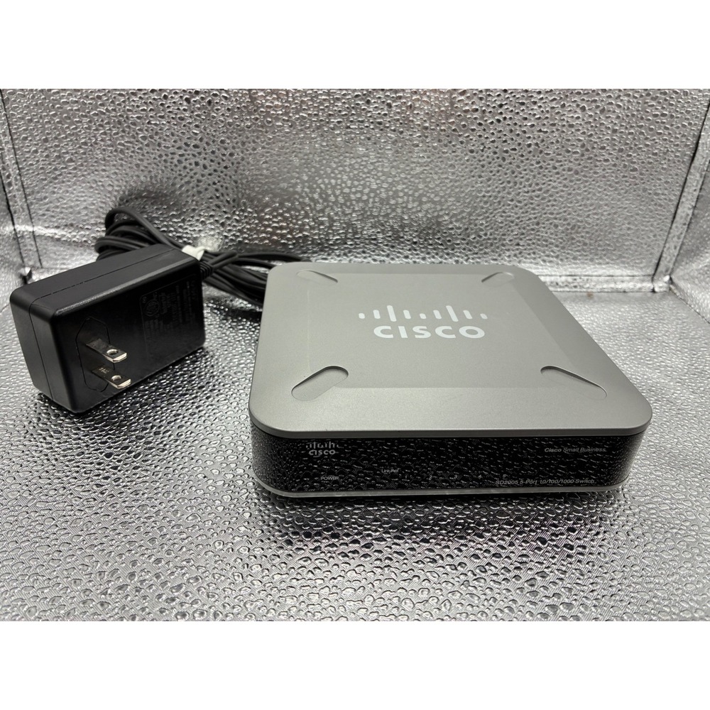 Cisco SD2005 ver.3 5-Port 10/100/1000 Gigabit Desktop Switch with Power Adapter